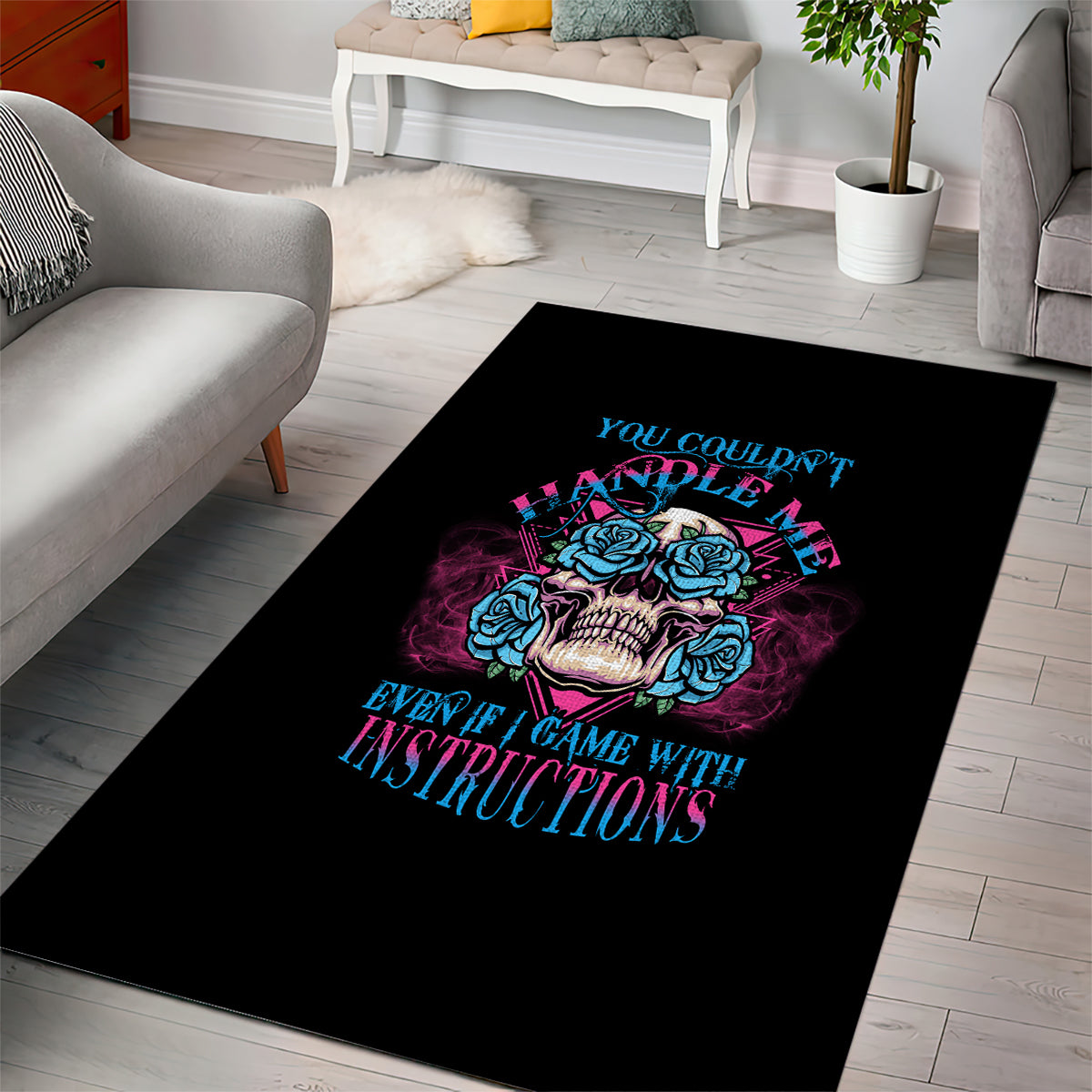 you-couldnt-handle-me-triangle-skull-area-rug