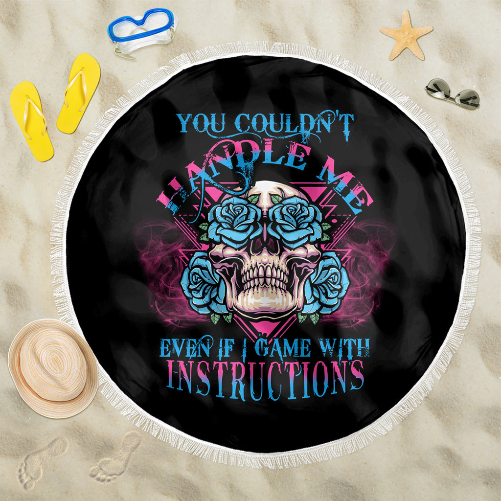 you-couldnt-handle-me-triangle-skull-beach-blanket