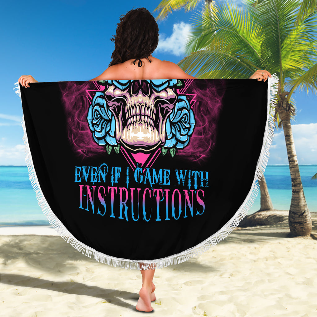you-couldnt-handle-me-triangle-skull-beach-blanket