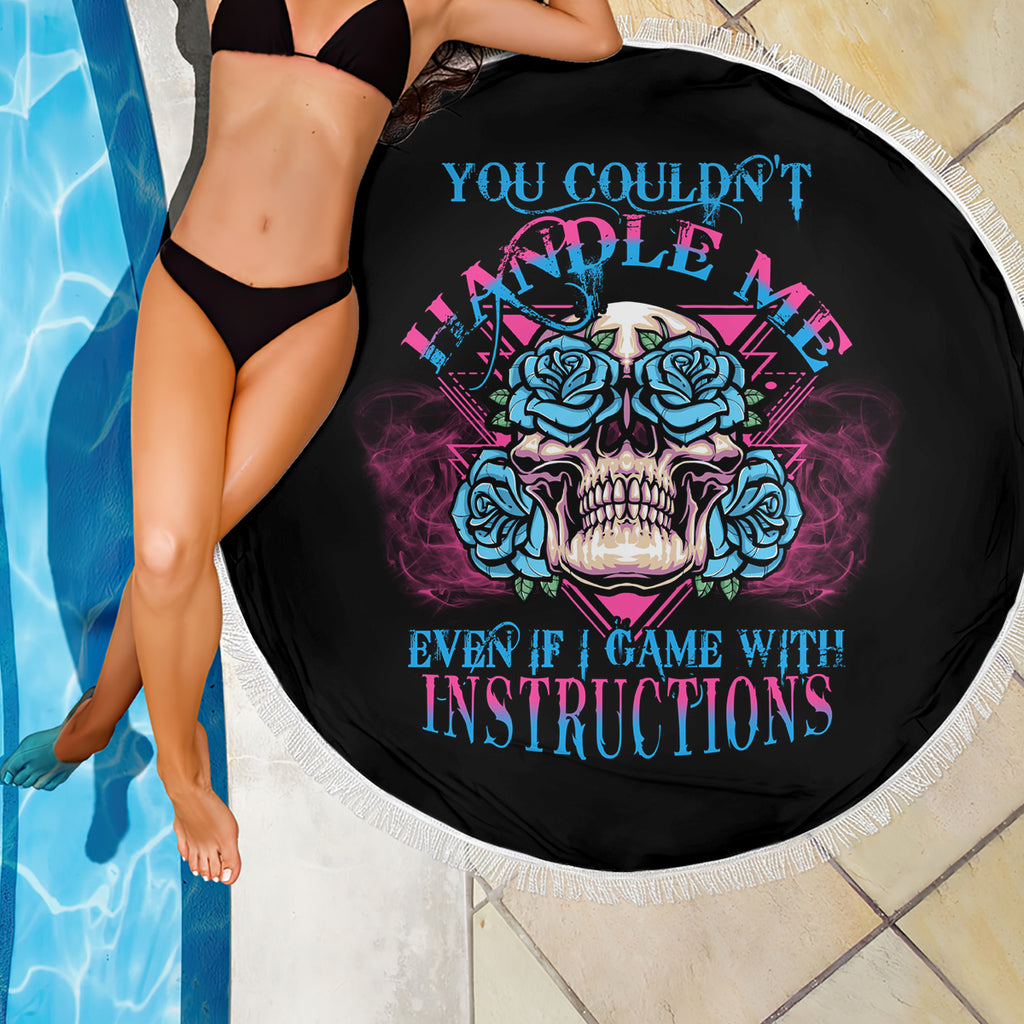 you-couldnt-handle-me-triangle-skull-beach-blanket