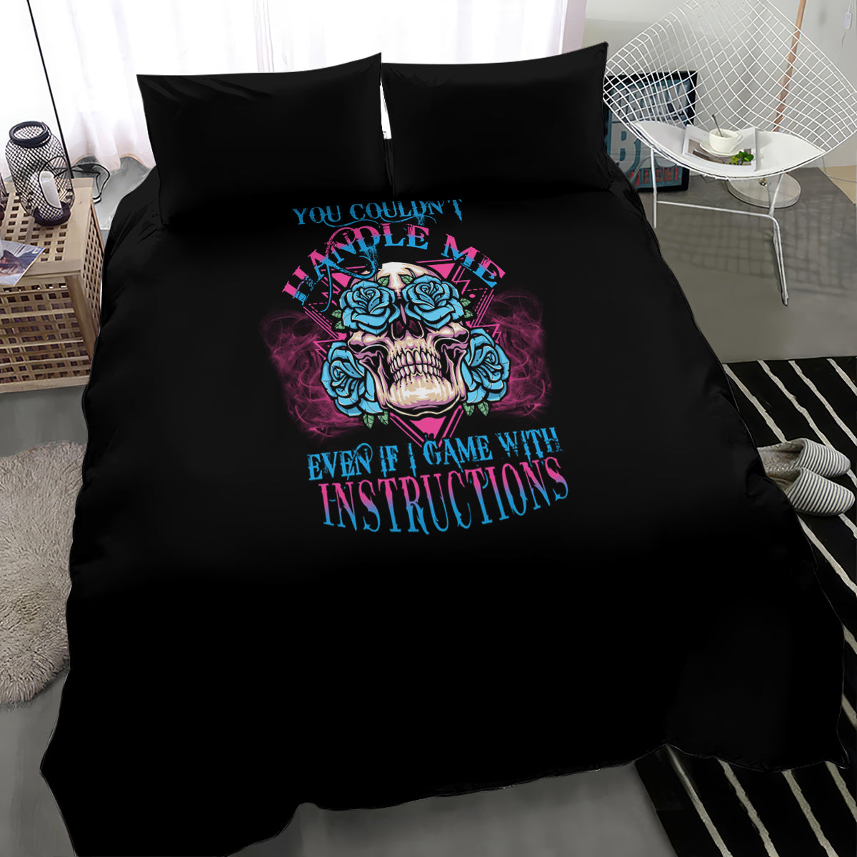 you-couldnt-handle-me-triangle-skull-bedding-set
