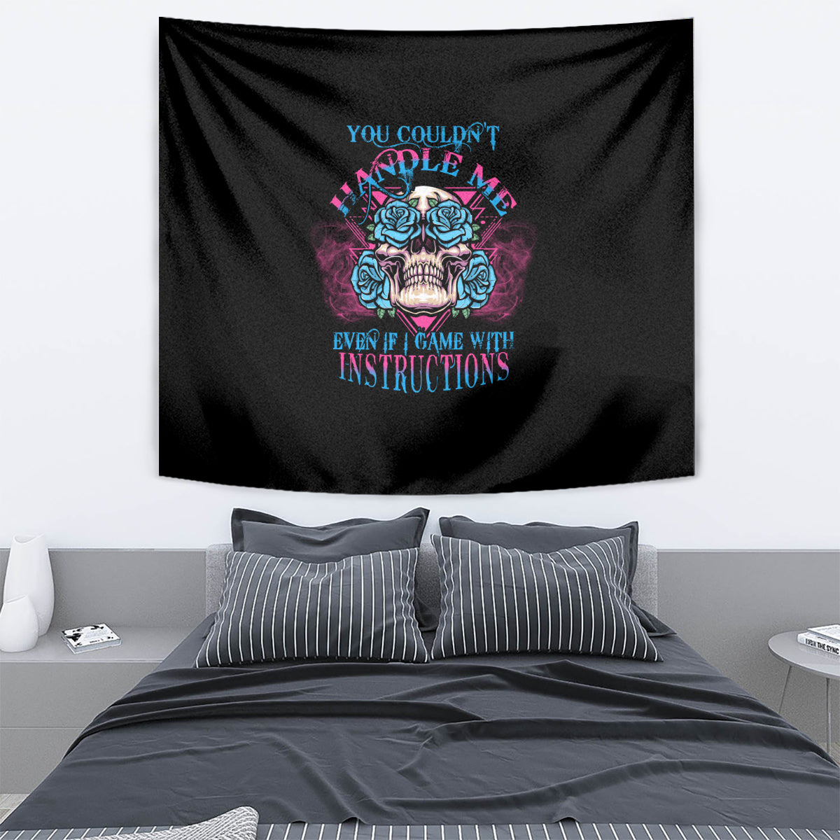 you-couldnt-handle-me-triangle-skull-tapestry