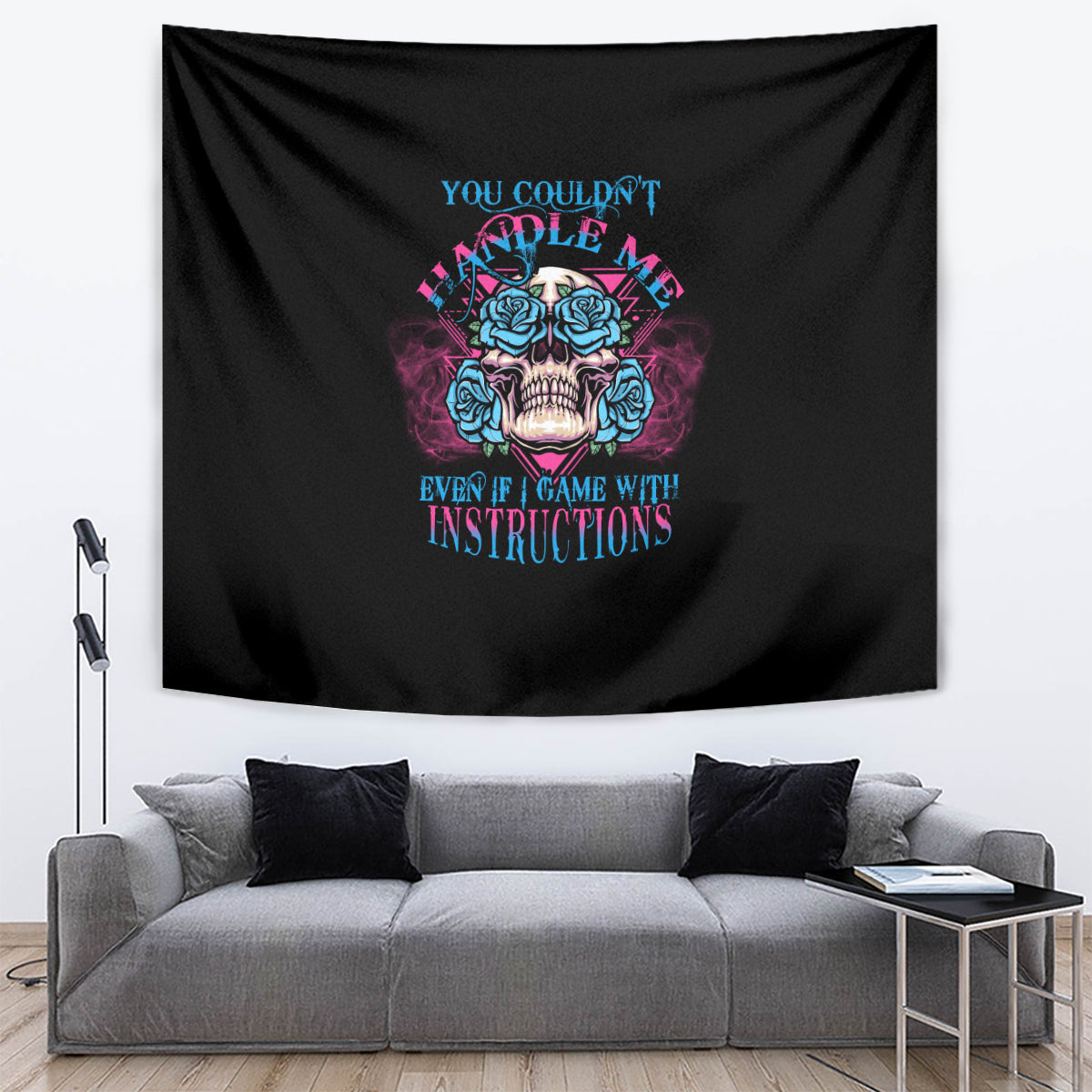 you-couldnt-handle-me-triangle-skull-tapestry