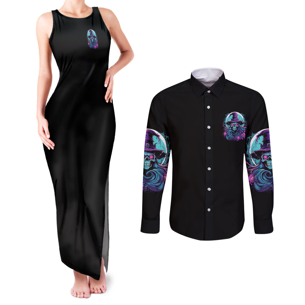 hello-darkness-my-old-friend-witch-halloween-couples-matching-tank-maxi-dress-and-long-sleeve-button-shirt