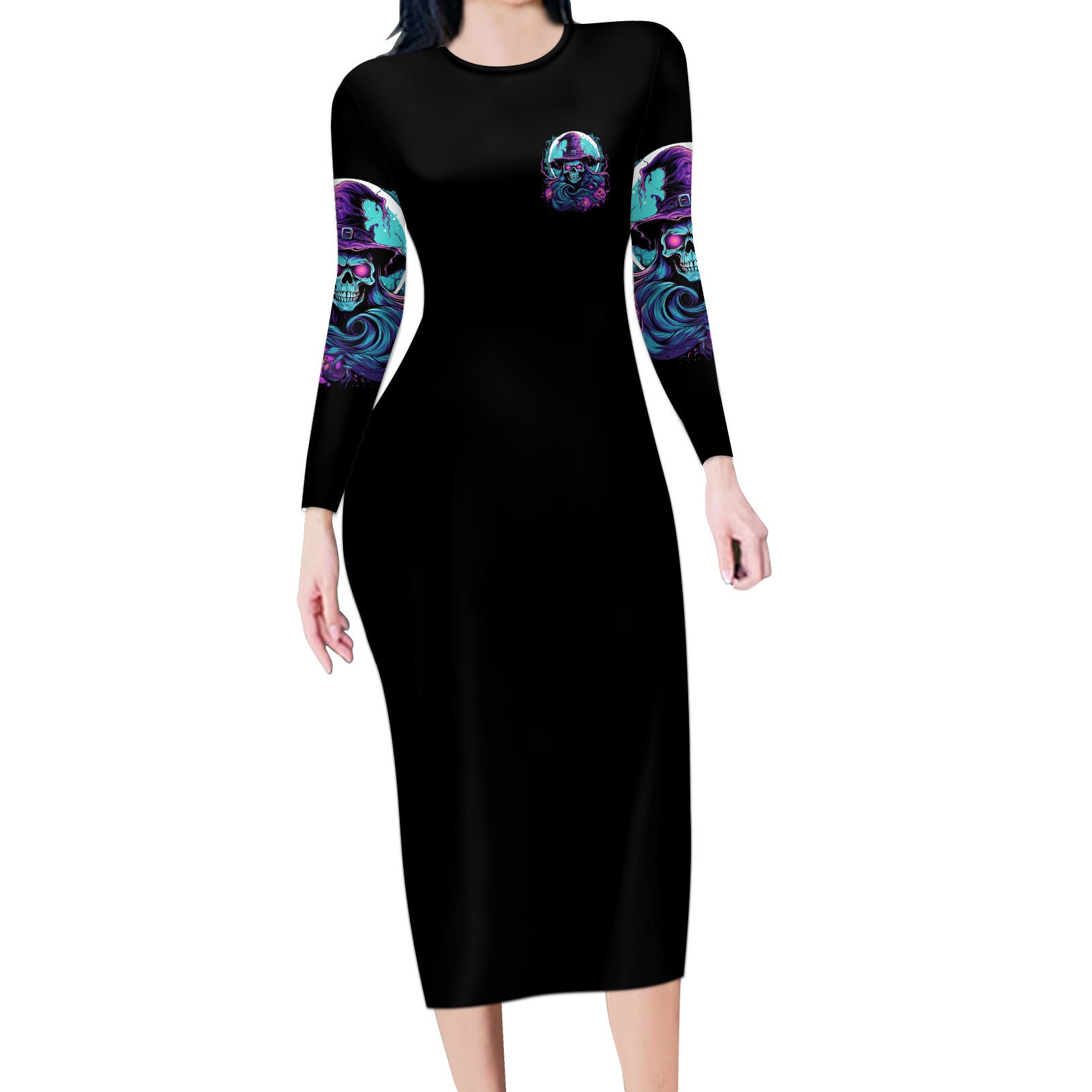 hello-darkness-my-old-friend-witch-halloween-long-sleeve-bodycon-dress