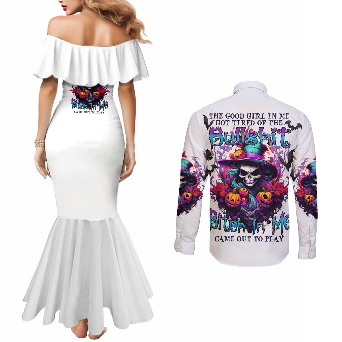 the-good-girl-in-me-halloween-witch-couples-matching-mermaid-dress-and-long-sleeve-button-shirt