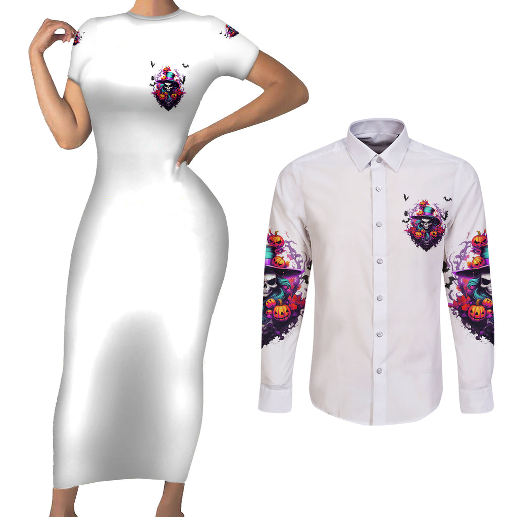 the-good-girl-in-me-halloween-witch-couples-matching-short-sleeve-bodycon-dress-and-long-sleeve-button-shirt