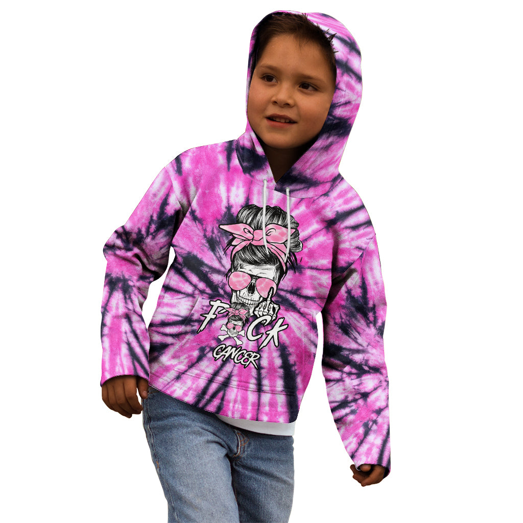 fcks-cancer-skull-tie-dye-kid-hoodie