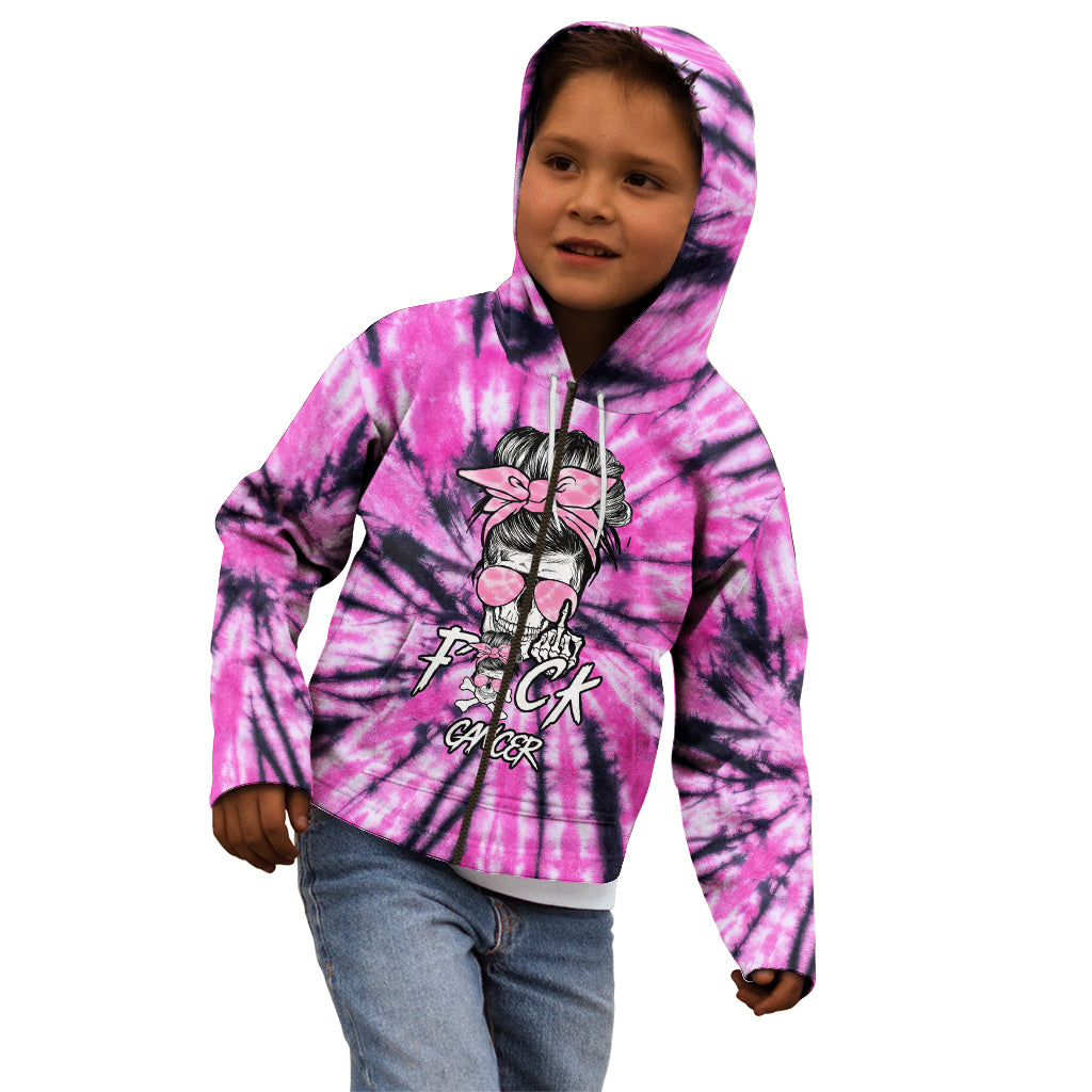 fcks-cancer-skull-tie-dye-kid-hoodie