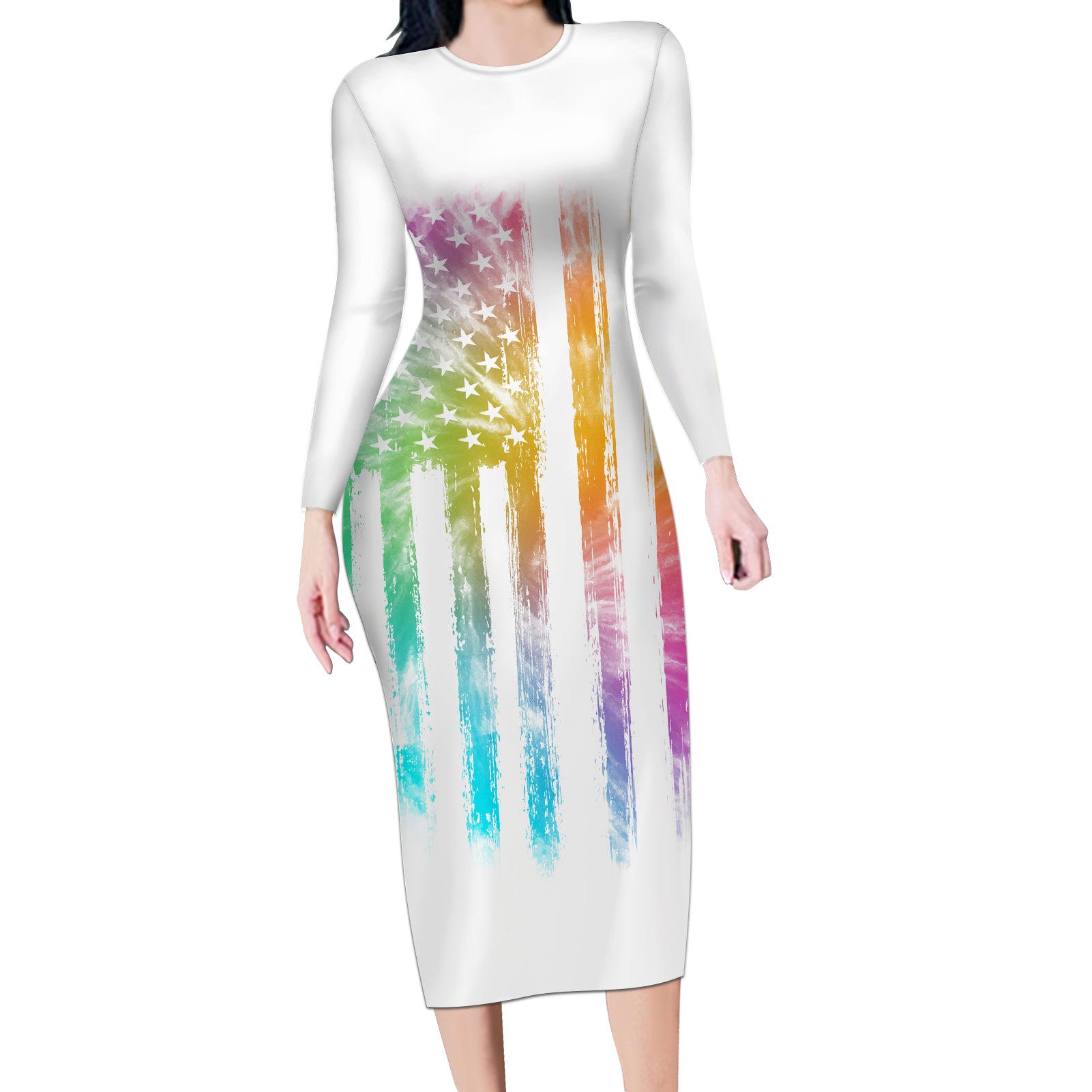 fresh-out-of-fcks-messy-bun-tie-dye-long-sleeve-bodycon-dress