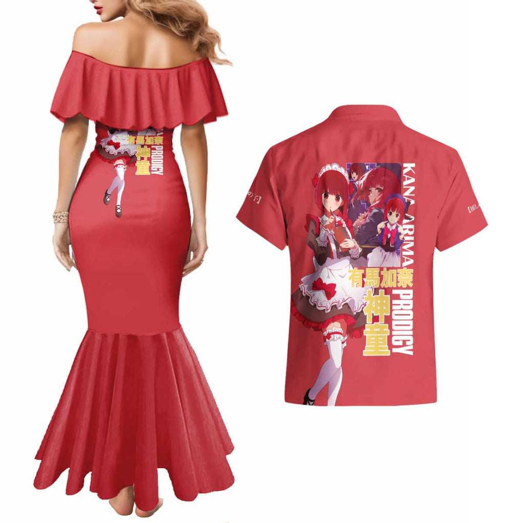 Kana Arima Oshi no Ko Couples Matching Mermaid Dress and Hawaiian Shirt Anime Style