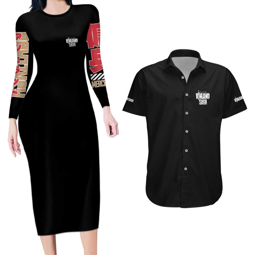 Askeladd Vinland Saga Couples Matching Long Sleeve Bodycon Dress and Hawaiian Shirt Anime Style