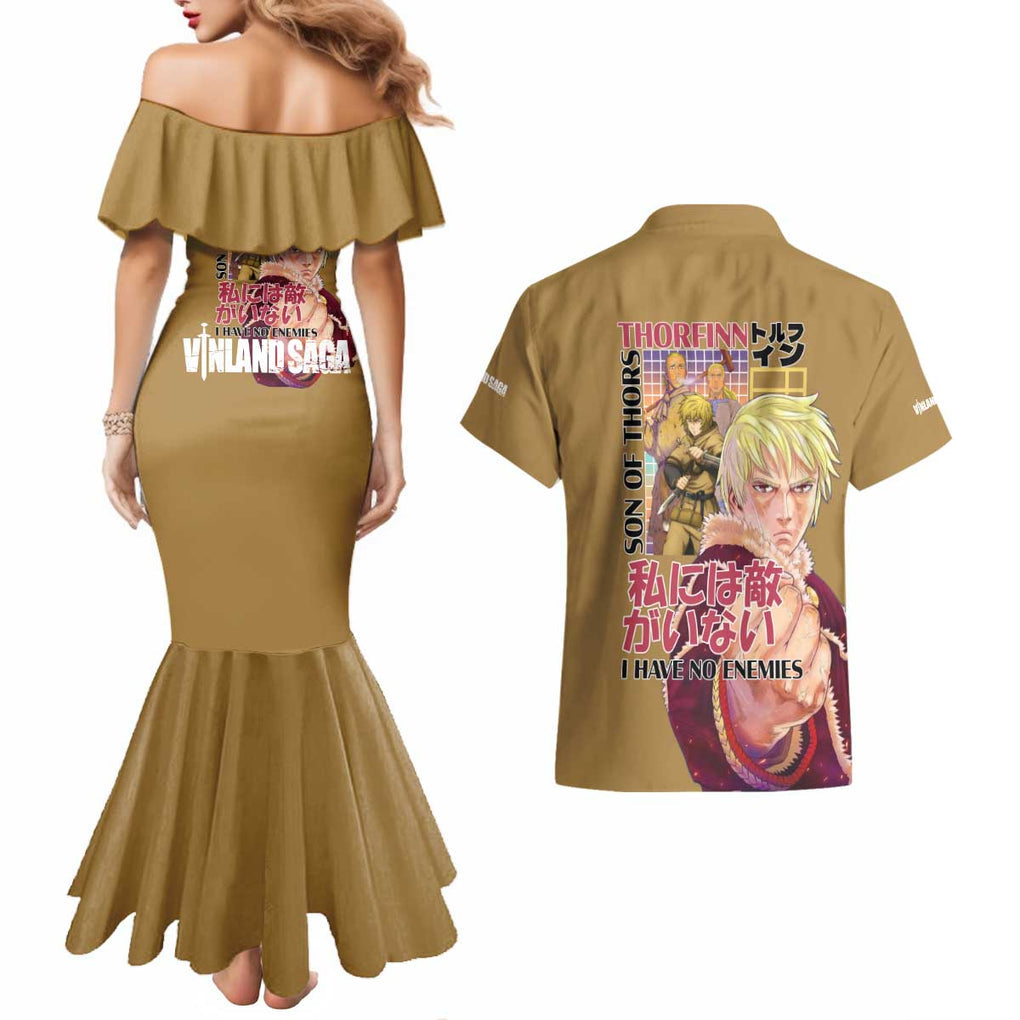 Thorfinn Vinlad Saga Couples Matching Mermaid Dress and Hawaiian Shirt Anime Style