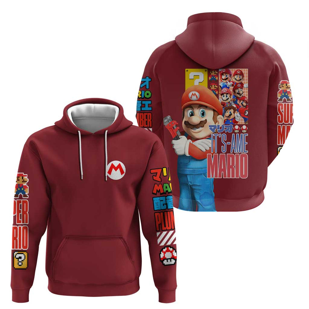 Mario Bros Mario Bros Hoodie Anime Mix 3D Game Style