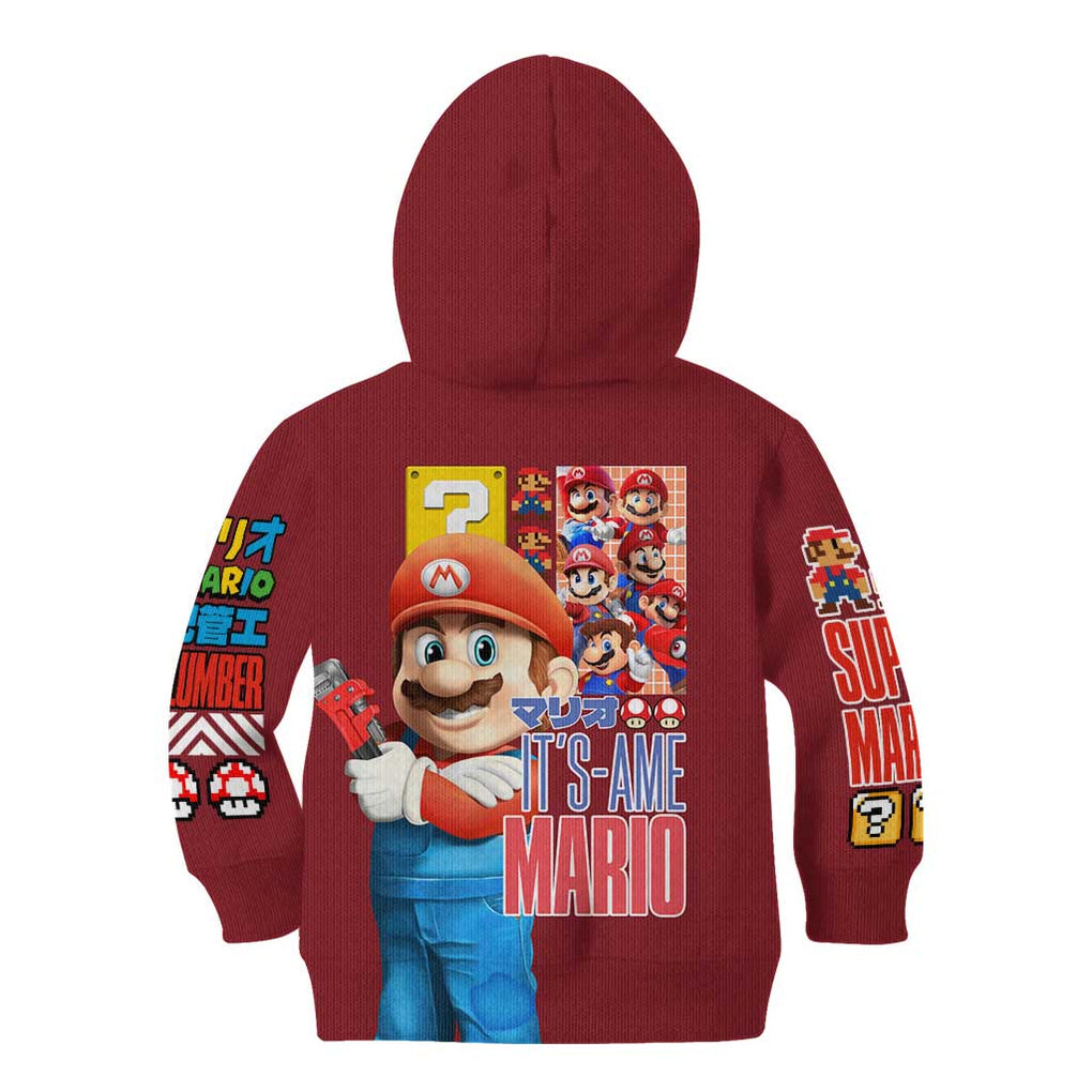 Mario Bros Mario Bros Kid Hoodie Anime Mix 3D Game Style