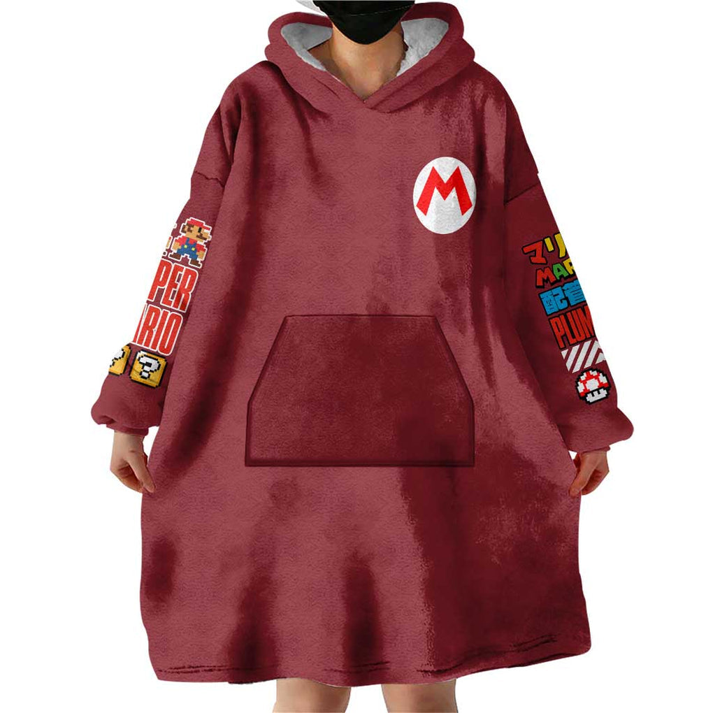 Mario Bros Mario Bros Wearable Blanket Hoodie Anime Mix 3D Game Style
