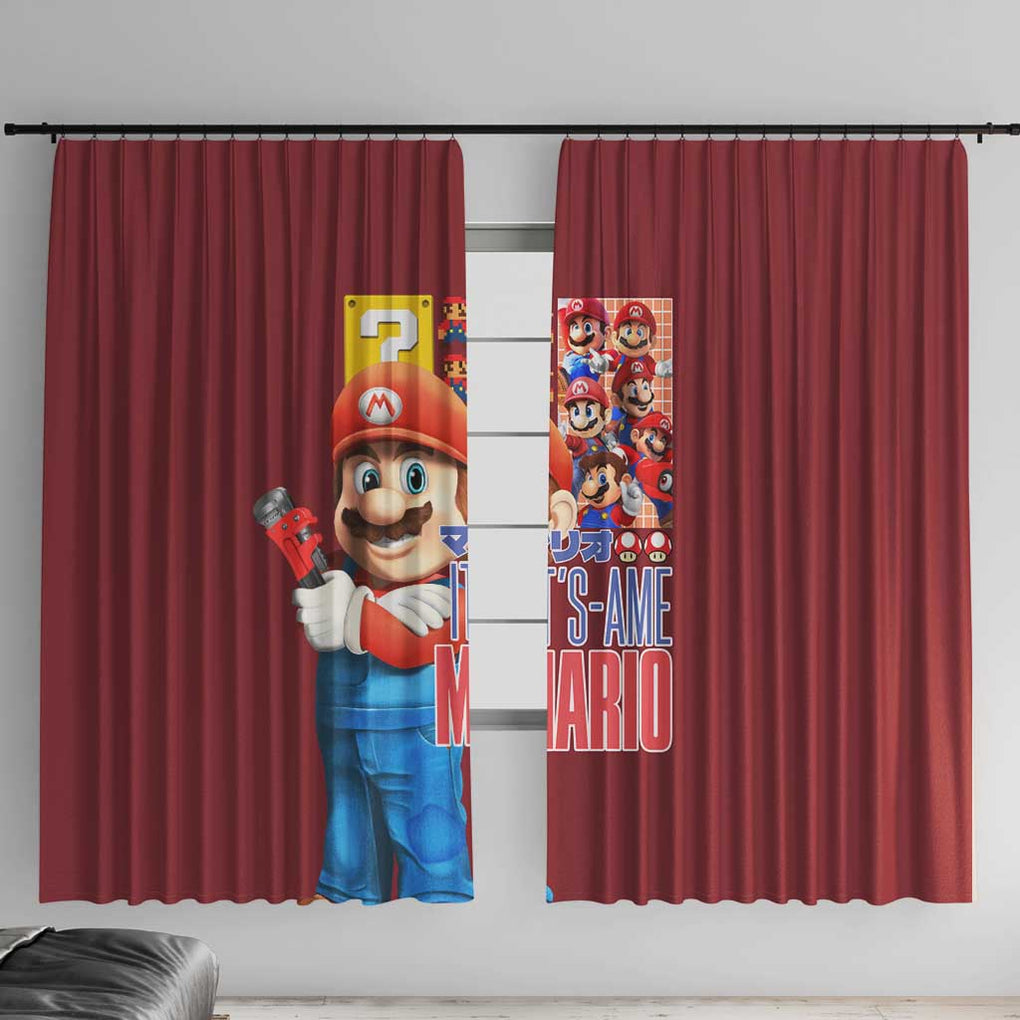 Mario Bros Mario Bros Window Curtain Anime Mix 3D Game Style