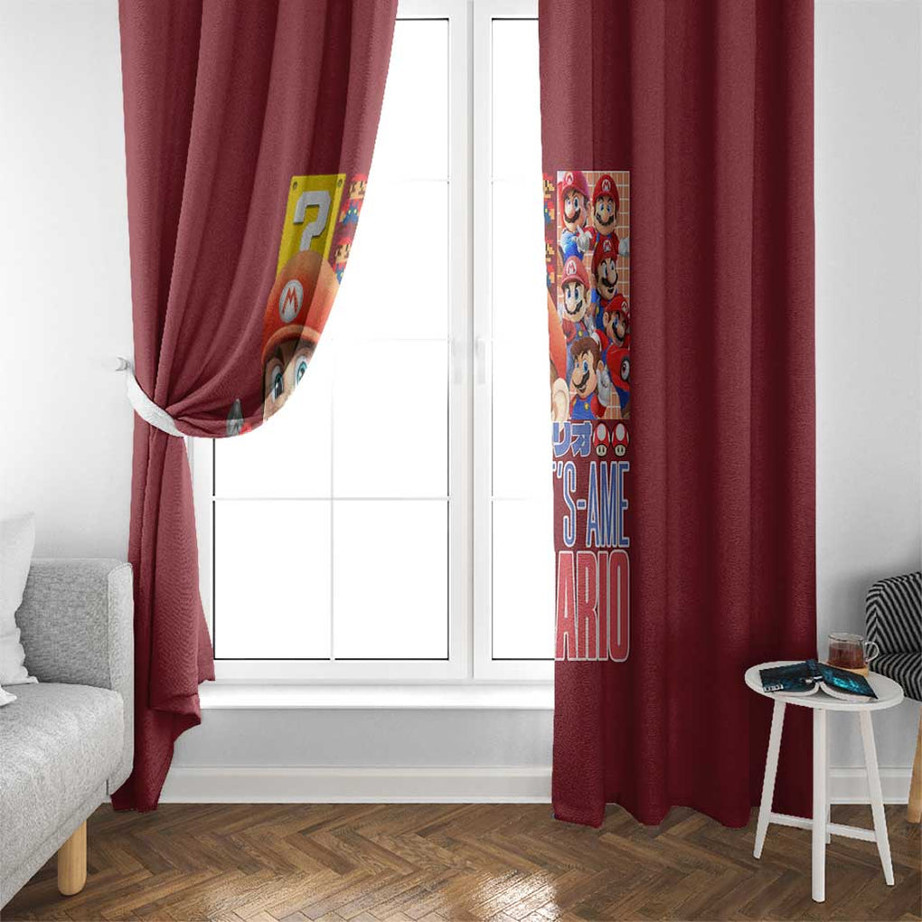 Mario Bros Mario Bros Window Curtain Anime Mix 3D Game Style