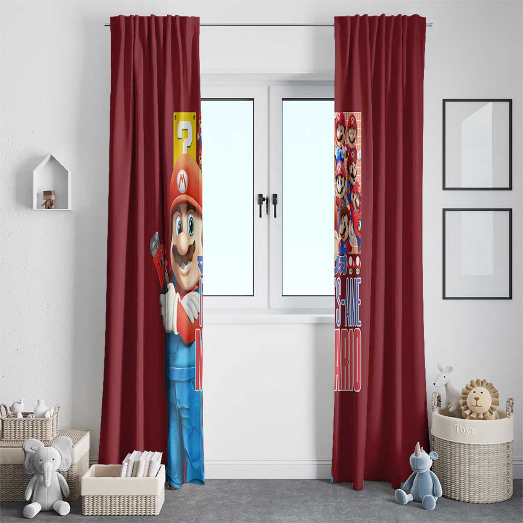 Mario Bros Mario Bros Window Curtain Anime Mix 3D Game Style