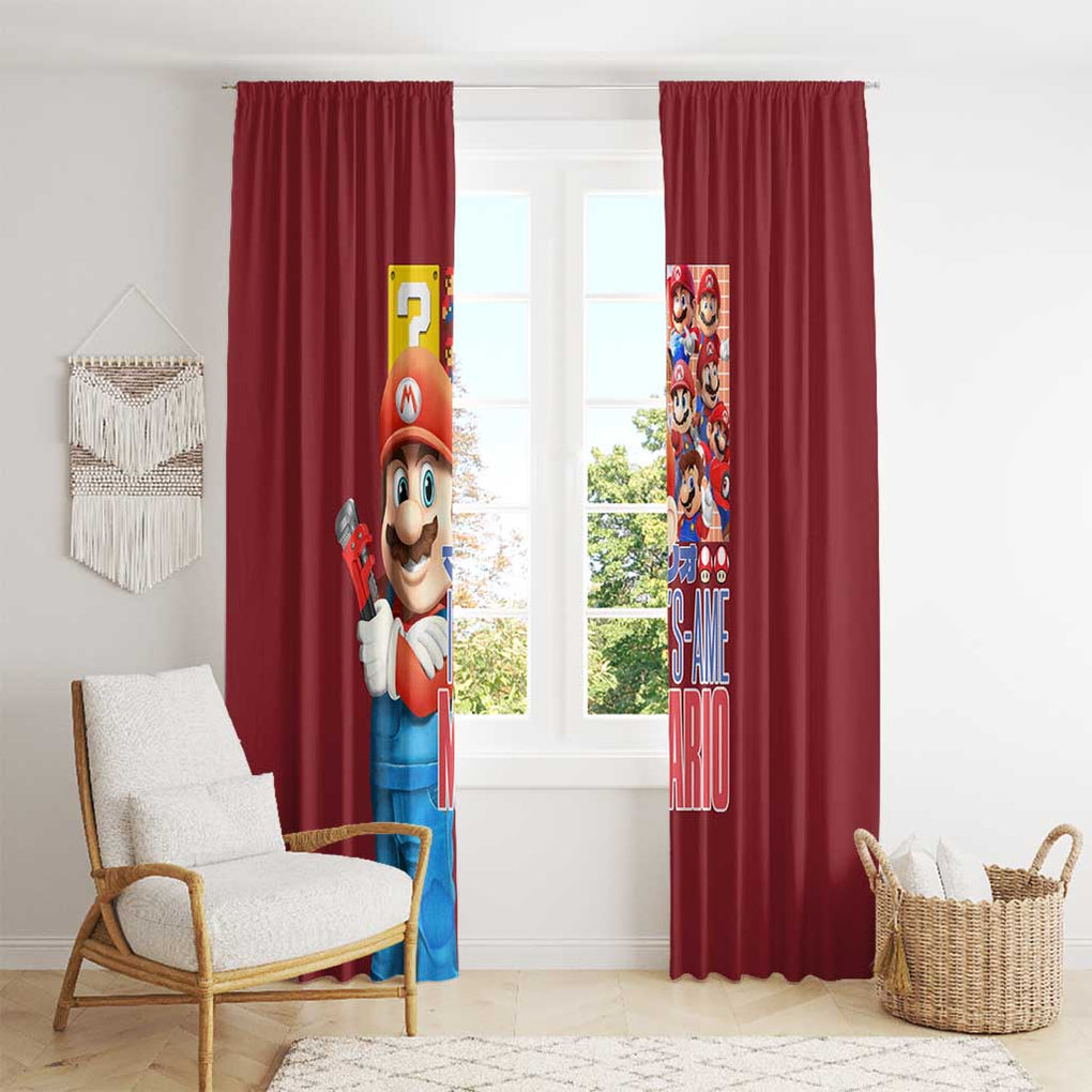 Mario Bros Mario Bros Window Curtain Anime Mix 3D Game Style