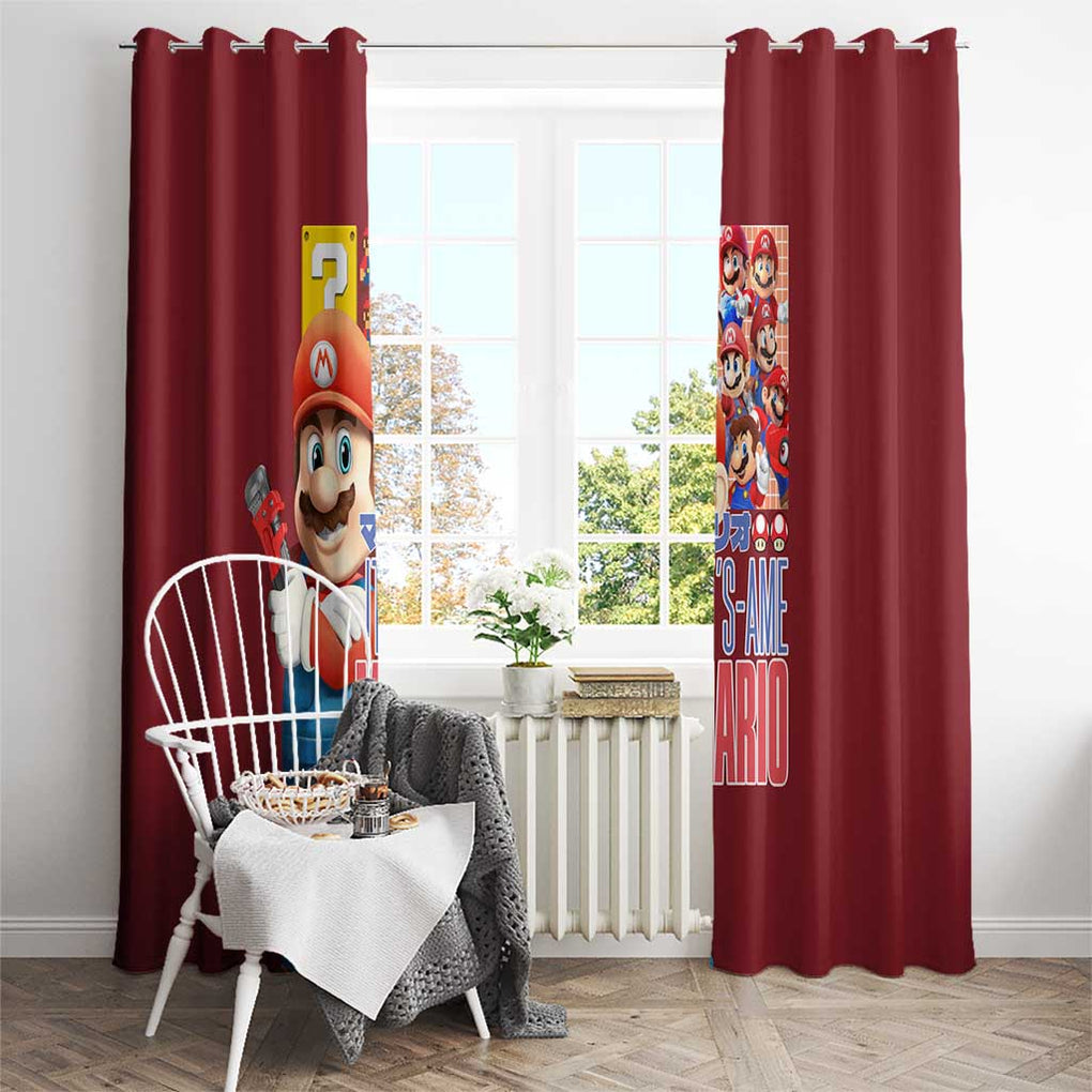 Mario Bros Mario Bros Window Curtain Anime Mix 3D Game Style