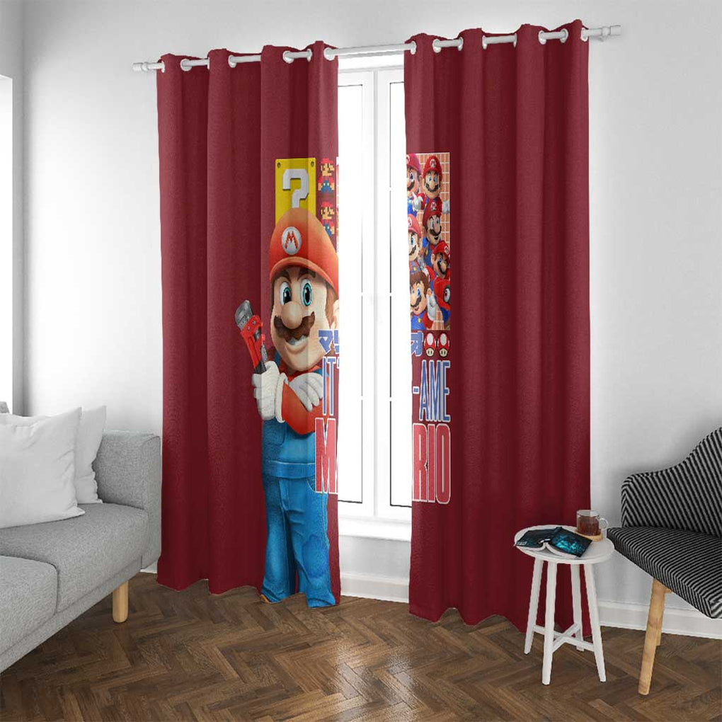 Mario Bros Mario Bros Window Curtain Anime Mix 3D Game Style