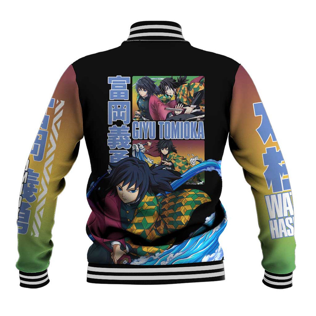 Giyu Tomioka V3 Demon Slayer Baseball Jacket Anime Style