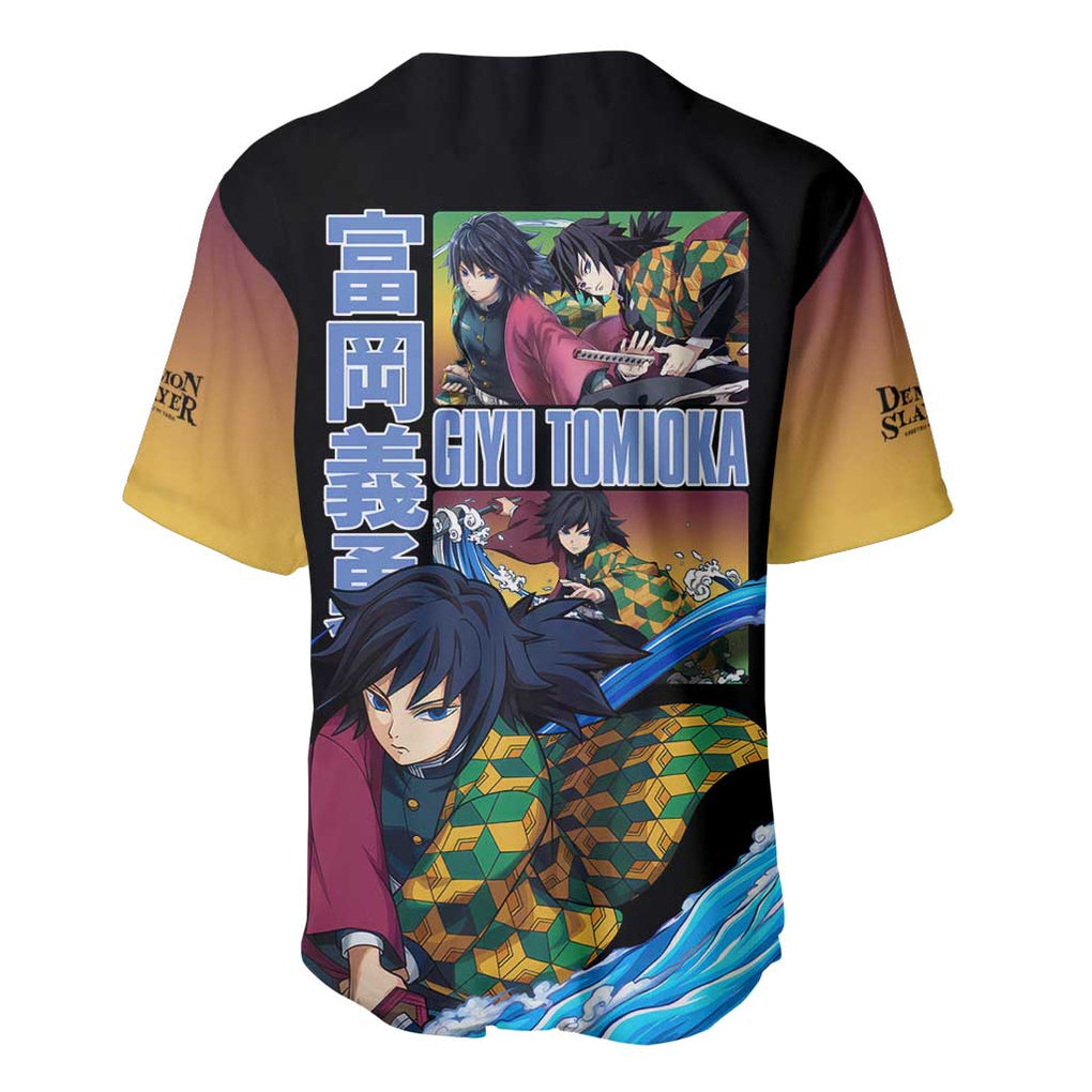 Giyu Tomioka V3 Demon Slayer Baseball Jersey Anime Style