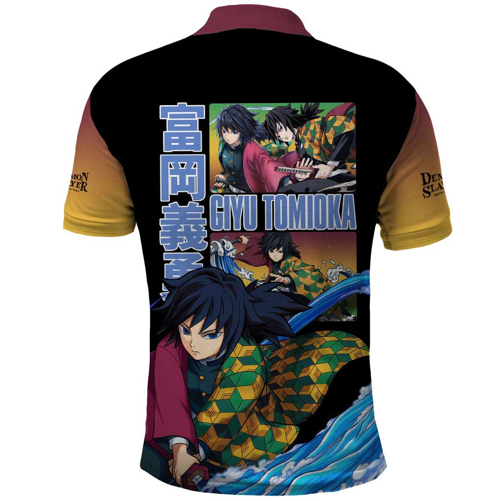 Giyu Tomioka V3 Demon Slayer Polo Shirt Anime Style