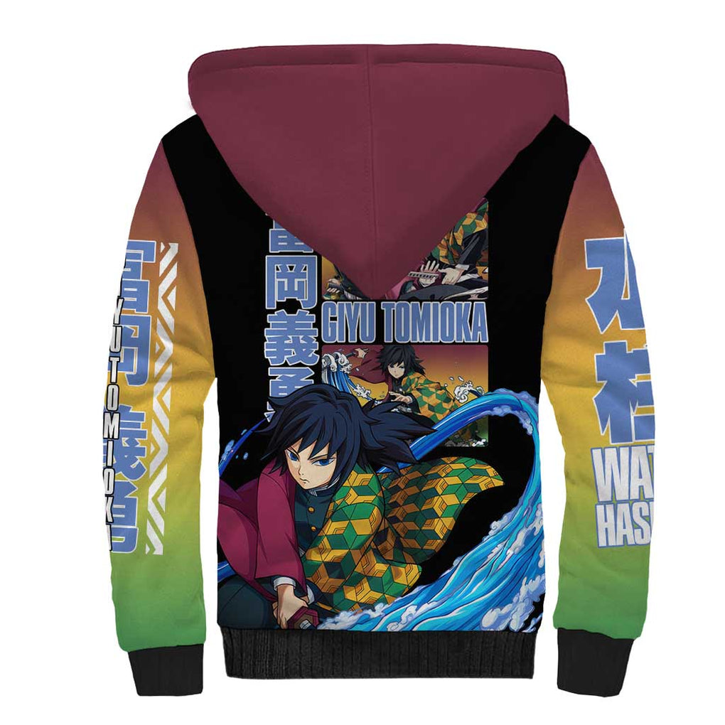 Giyu Tomioka V3 Demon Slayer Sherpa Hoodie Anime Style