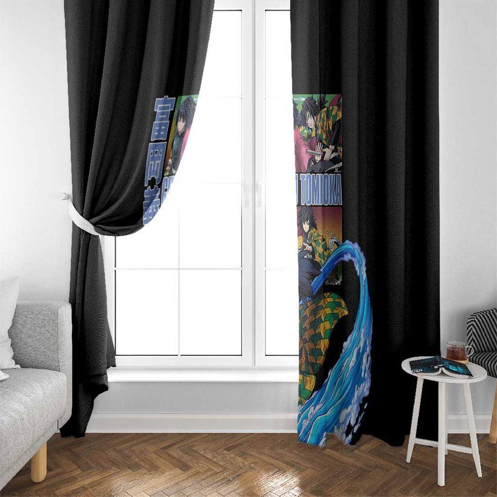 Giyu Tomioka V3 Demon Slayer Window Curtain Anime Style