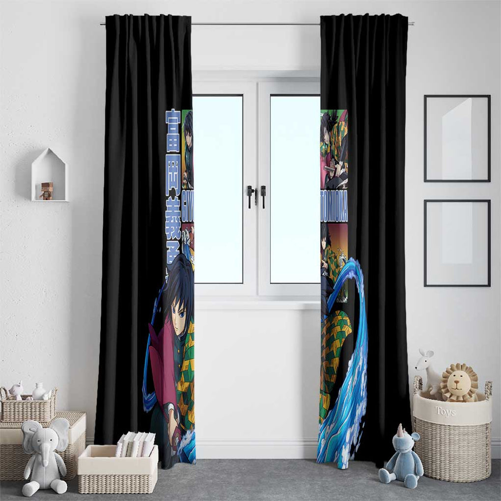 Giyu Tomioka V3 Demon Slayer Window Curtain Anime Style