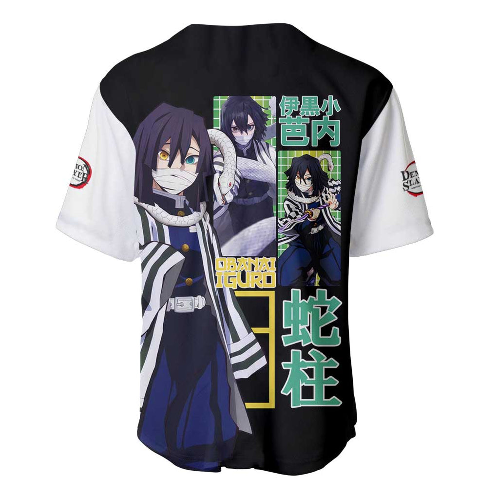 Obanai Iguro V2 Demon Slayer Baseball Jersey Anime Style