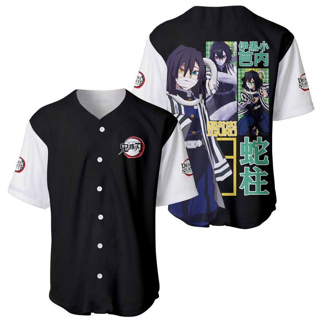 Obanai Iguro V2 Demon Slayer Baseball Jersey Anime Style