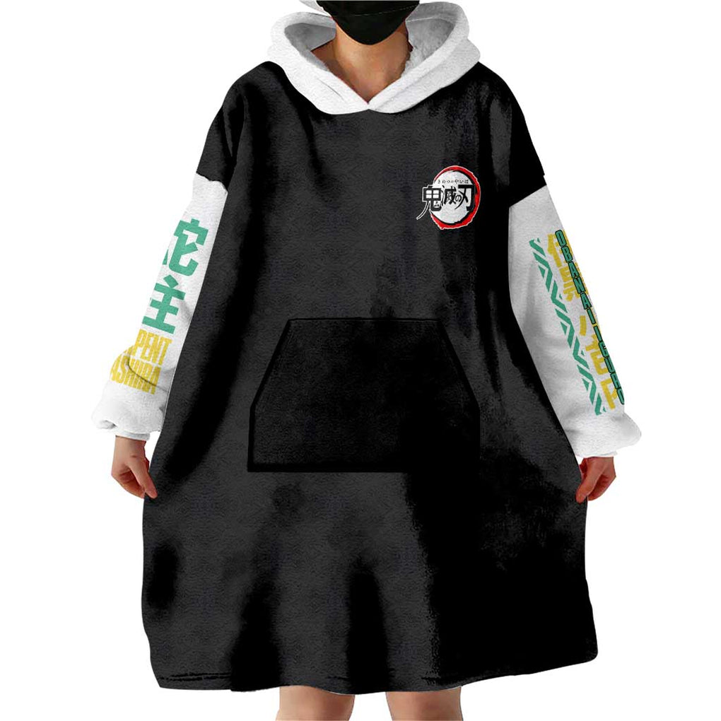 Obanai Iguro V2 Demon Slayer Wearable Blanket Hoodie Anime Style