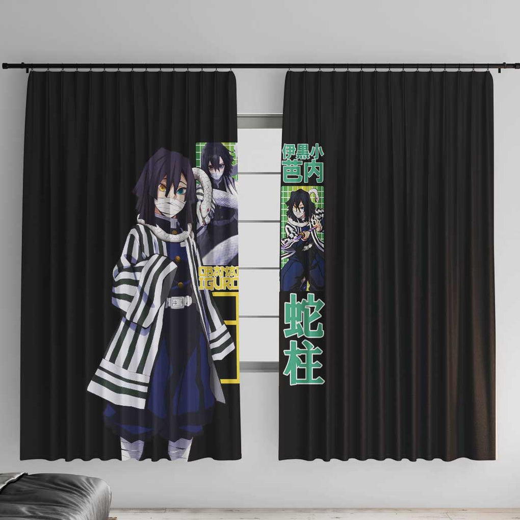 Obanai Iguro V2 Demon Slayer Window Curtain Anime Style