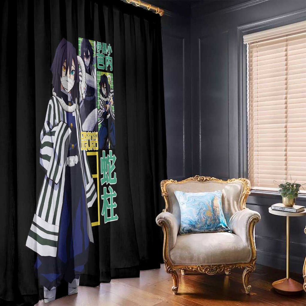 Obanai Iguro V2 Demon Slayer Window Curtain Anime Style
