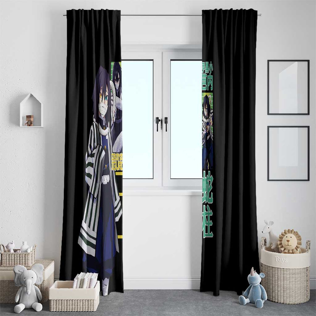 Obanai Iguro V2 Demon Slayer Window Curtain Anime Style
