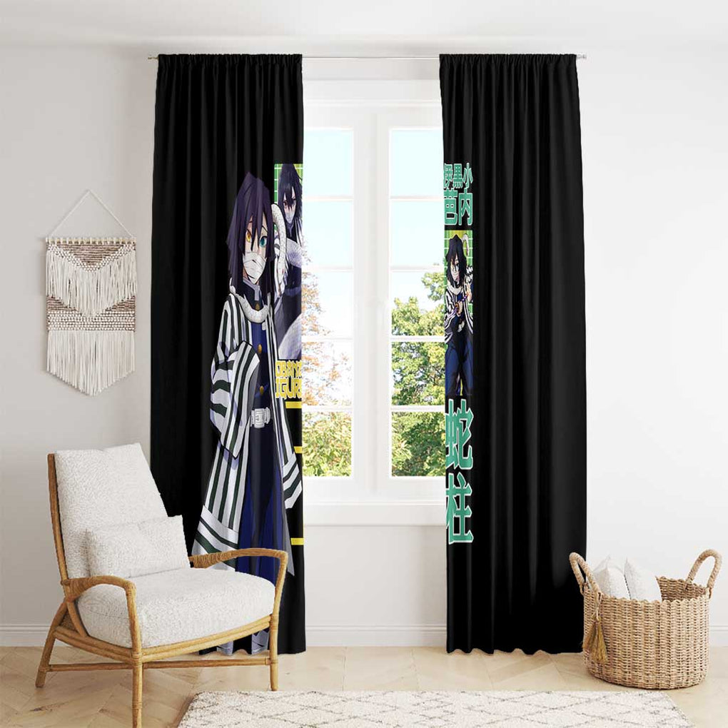 Obanai Iguro V2 Demon Slayer Window Curtain Anime Style