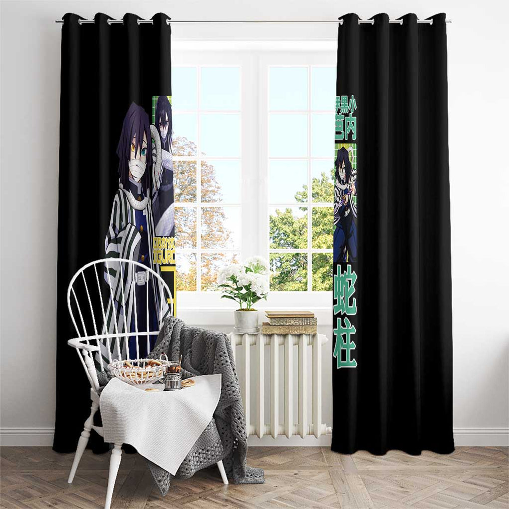 Obanai Iguro V2 Demon Slayer Window Curtain Anime Style