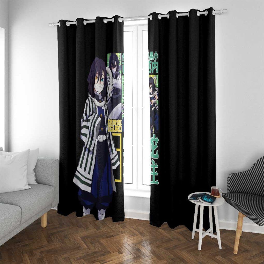Obanai Iguro V2 Demon Slayer Window Curtain Anime Style