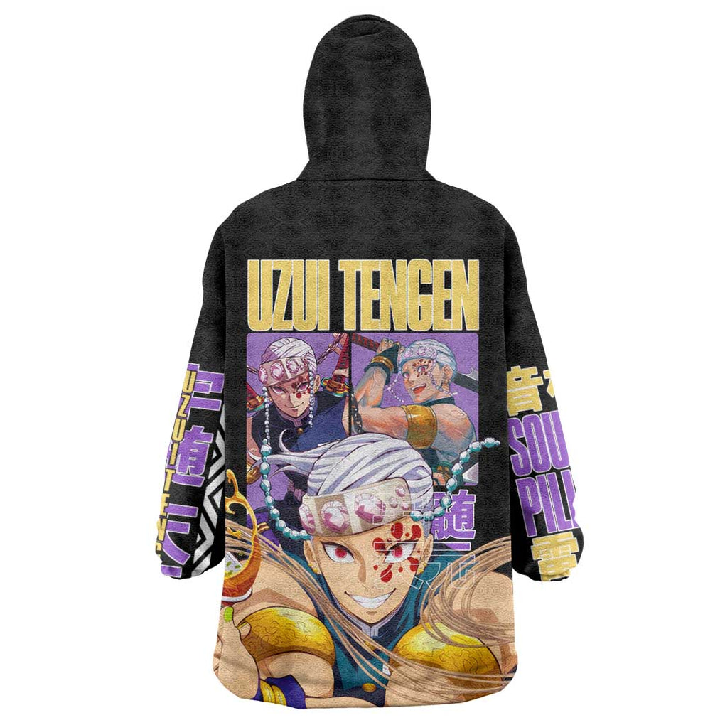 Uzui Tengen V2 Demon Slayer Wearable Blanket Hoodie Anime Style
