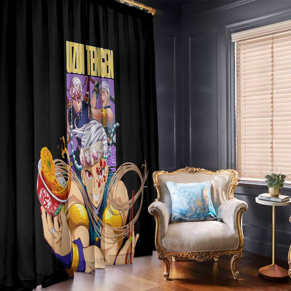 Uzui Tengen V2 Demon Slayer Window Curtain Anime Style