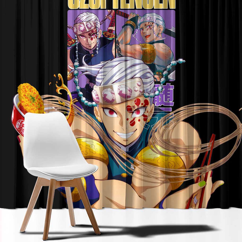 Uzui Tengen V2 Demon Slayer Window Curtain Anime Style