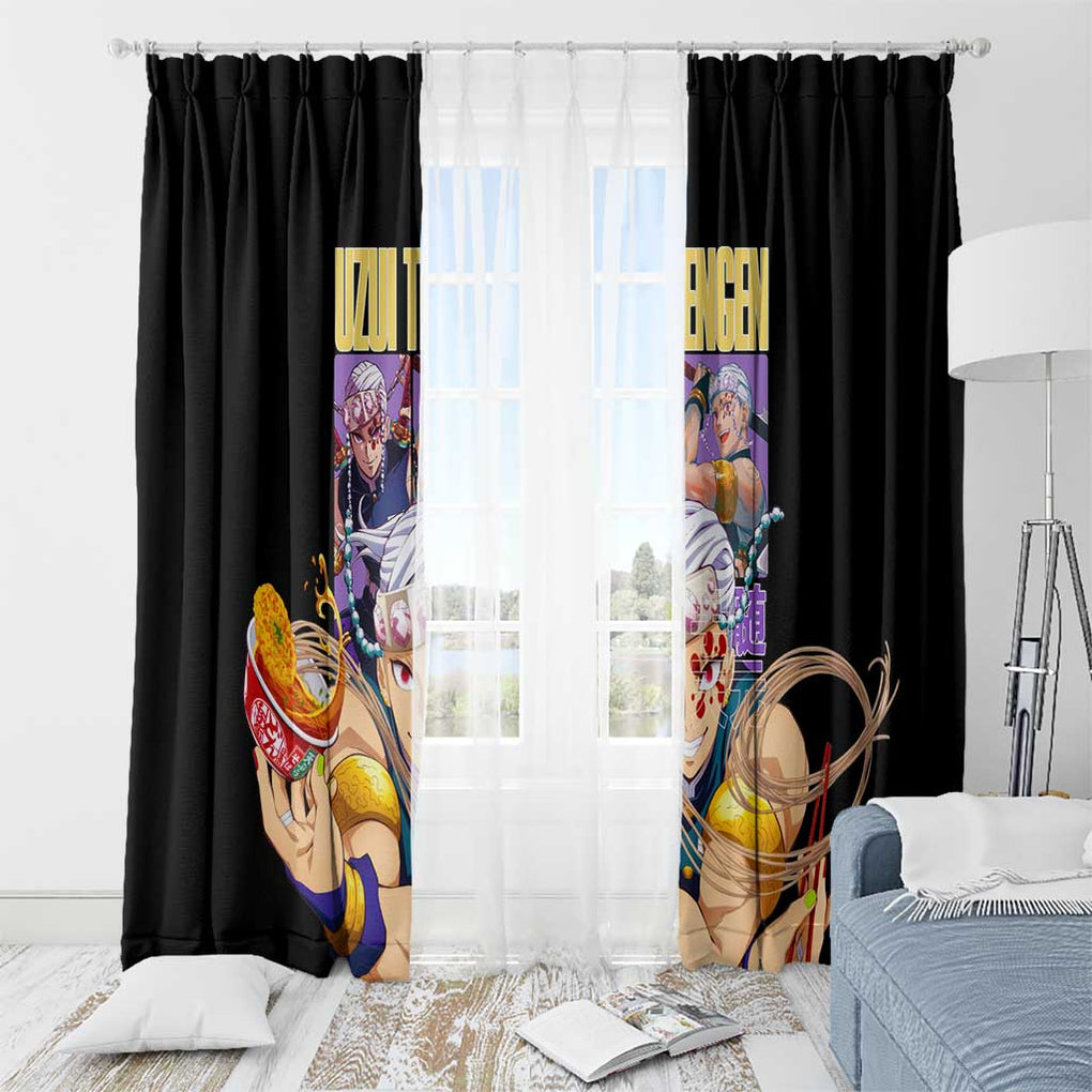 Uzui Tengen V2 Demon Slayer Window Curtain Anime Style