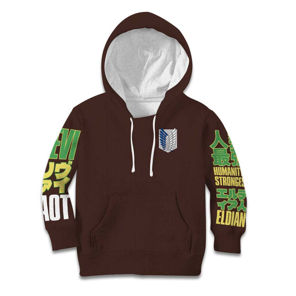 Levi Ackerman V3 Attack on Titan Kid Hoodie Anime Style