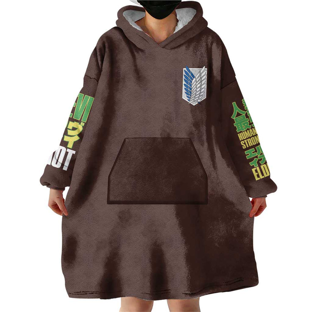 Levi Ackerman V3 Attack on Titan Wearable Blanket Hoodie Anime Style