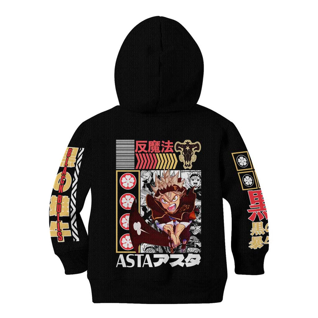 Asta V2 Black Clover Kid Hoodie Anime Style