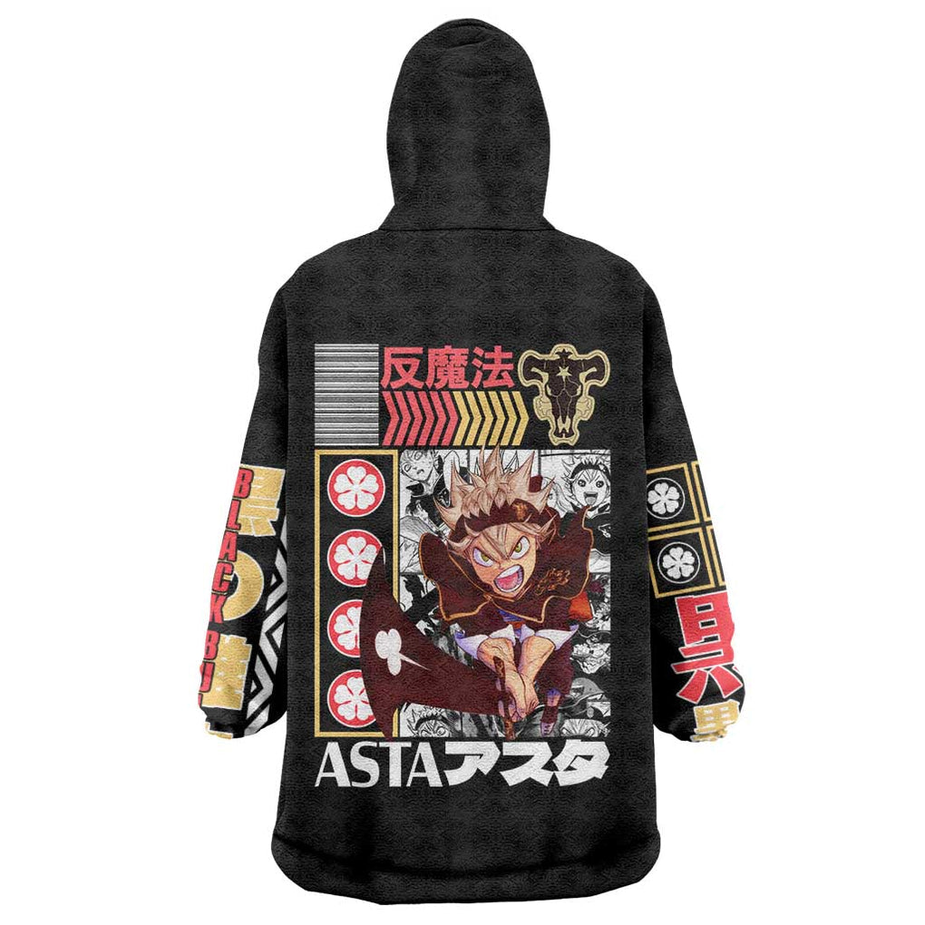 Asta V2 Black Clover Wearable Blanket Hoodie Anime Style