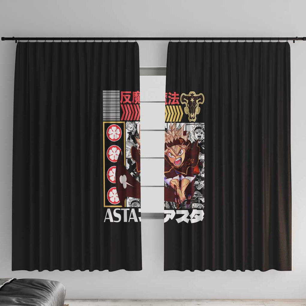Asta V2 Black Clover Window Curtain Anime Style